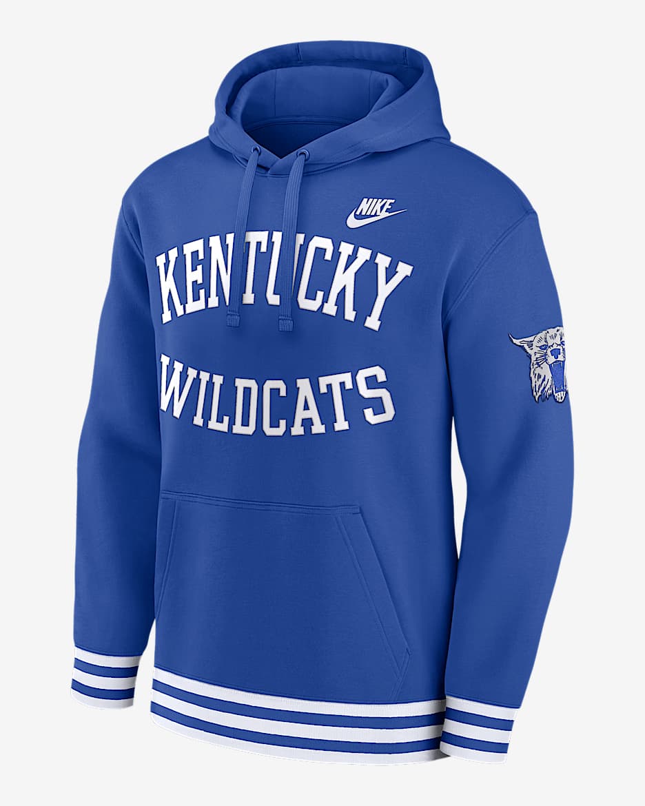 Sudadera con gorro sin cierre universitaria Nike para hombre Kentucky Wildcats Legacy Retro. Nike